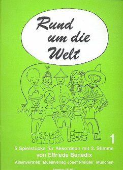 Cover Rund um die Welt Band 1 5 Spielstücke für Akkordeon (mit 2. Stimme)