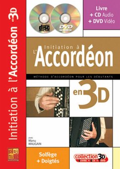 Cover Manu Maugain, Initiation Accordeon 3D Accordion Buch + CD + CD-ROM