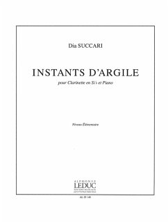 Cover SUCCARI INSTANTS D'ARGILE CLARINETTE EN SI B ET PIANO