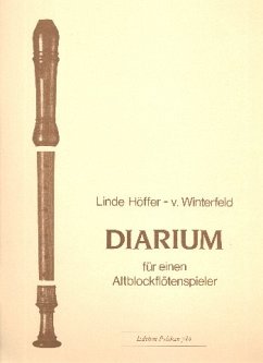 Cover Diarium für Jeannette Tägliche Übungen für eine Altblockflöte