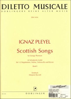 Cover 32 schottische Lieder Band 1 (Nr.1-14) für 1-2 Singstimmen, Violine, Violoncello und Klavier Stimmen (en)