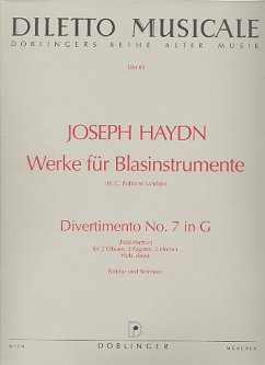 DIVERTIMENTO PARTHIA G-DUR FUER ZWEI OBOEN, ZWEI FAGOTTE UND ZWEI HOERNER PARTITUR UND STIMMEN