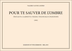 Cover Valerio Sannicandro, Pour Te Sauver De L'Ombre Partitur