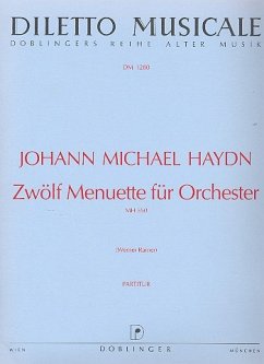 Cover 12 Menuette MH550 für Orchester Partitur