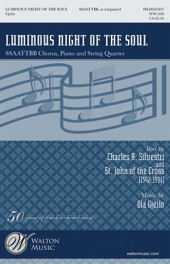 Luminous Night of the Soul for mixed chorus (SSAATTBB), piano and string quartet score