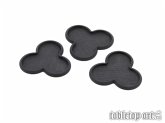 Movement Tray - Rounded Edge - 25mm 3s Cloud - Black (3) Movement Tray - Rounded Edge - 25mm 3s Cloud - Black (3)