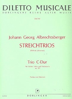 Trio C-Dur op.9,1 für Violine, Viola und Violoncello Partitur und Stimmen