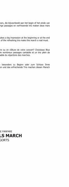 Philip Gorts, Blue Hills March Fanfare Partitur + Stimmen