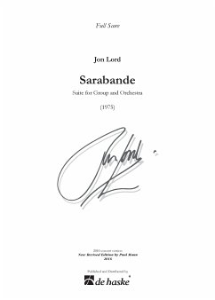 Jon Lord Sarabande Orchestra Partitur