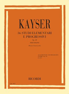 Heinrich Ernst Kayser, 36 Studi elementari e progressivi Op.20 Violin Buch