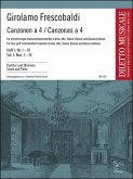 Canzonen a 4 Band 1 (Nr.1-4) für flexibles Ensemble (SATB) und Bc Partitur und Stimmen