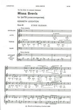 Cover Kenneth Leighton, Missa Brevis SATB Buch