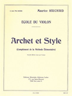 Cover ARCHET ET STYLE POUR VIOLON AV