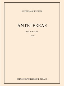 Cover Valerio Sannicandro, Anteterrae Partitur