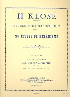 Cover 25 études de mecanisme pour saxophone