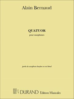 Quatuor pour saxophones partie pour saxophone barytone