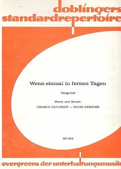 Cover Wenn einmal in fernen Tagen: Tangolied für Gesang und Klavier