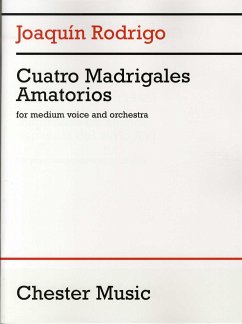 Cover 4 madrigales amatorios for medium voice and orchestra study score