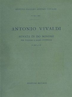 Sonate c-Moll op.2,7 RV8 für Violine und Bc Partitur