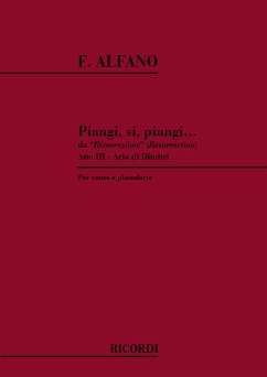 Cover F. Alfano Piangi Si Piangi Vocal and Piano