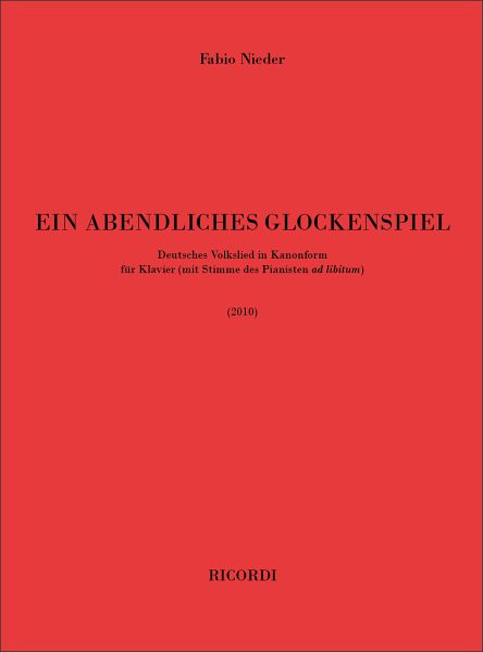Fabio Nieder, Ein Abendliches Glockenspiel Klavier Partitur Fabio Nieder, Ein Abendliches Glockenspiel Klavier Partitur