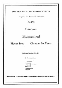 Cover Lange, Gustav Blumenlied Akkordeonorchester Partitur