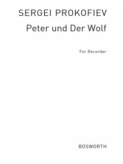 Cover Peter und der Wolf für Sopranblockflöte solo (Verlagskopie)