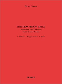 Cover Pietro Cimara, Trittico primaverile Vocal and Piano Buch
