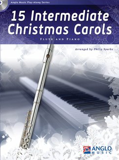 Cover 15 Intermediate Christmas Carols Flöte und Klavier Buch + CD