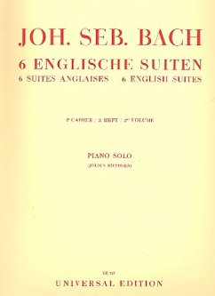 Cover 6 englische Suiten Band 2 für Klavier
