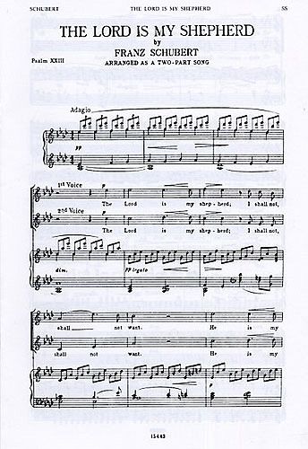 THE LORD IS MY SHEPHERD FOR FEMALE CHORUS (SA) AND PIANO, SCORE THE LORD IS MY SHEPHERD FOR FEMALE CHORUS (SA) AND PIANO, SCORE