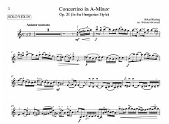 Oskar Rieding: Concertino In A Minor (Score And Parts) Violin, String Orchestra Score and Parts