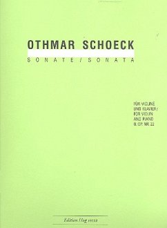 Cover Sonate Nr.22 für Violine und Klavier