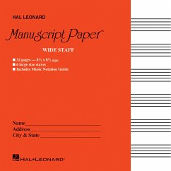 Cover Wide Staff Manuscript Paper (Red Cover)