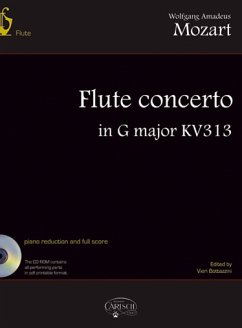 Cover Flute Concerto g major KV313 (+CD-Rom) piano reduction and full score