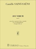 Saint-Saens Ave Verum Re 4Vx-Cor-Orgue Vocal and Piano