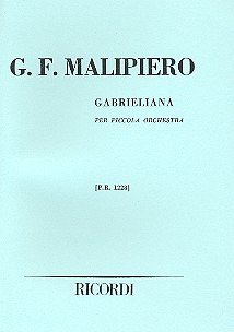 Cover Gabrieliana für Kammerorchester Studienpartitur