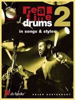 Cover Arjen Oosterhout Real Time Drums in Songs & Styles (F) Schlagzeug Buch + CD