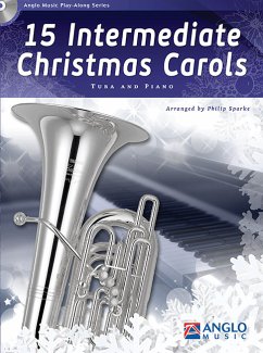 Cover 15 Intermediate Christmas Carols Tuba und Klavier Buch + CD
