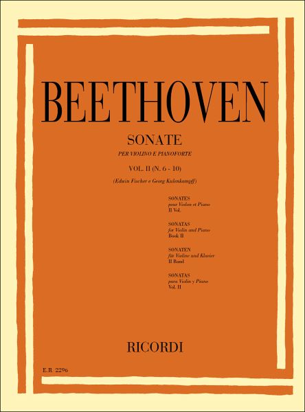 Ludwig van Beethoven, 10 Son. Per Vl. E Pf. Vol. II: N.6-10 Violine und Klavier Partitur