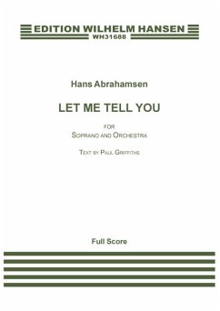 Cover Let me tell You for soprano and orchestra score