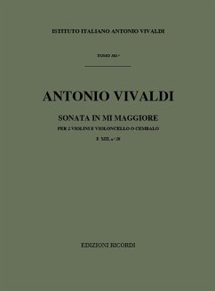 Sonate E-Dur F.XIII:20 für 2 Violinen, Violoncello und Bc Partitur