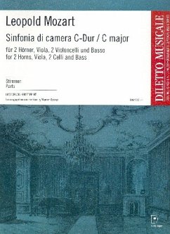 Cover Sinfonia di camera C-Dur für 2 Hörner, Viola, 2 Violoncelli und Bass (Violone und Fagott) Stimmensatz