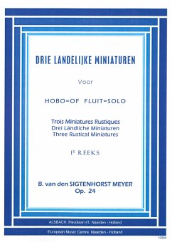 Cover 3 ländliche Miniaturen op.24 für Oboe (oder Flöte) solo