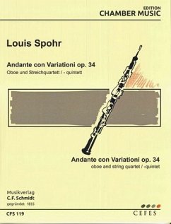 Cover Andante con Variationi op. 34 für Oboe und Streichquartett (Kontrabass ad lib) Stimmen
