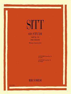 Hans Sitt, 60 Studi dall'Op. 32 Violin Buch Hans Sitt, 60 Studi dall'Op. 32 Violin Buch