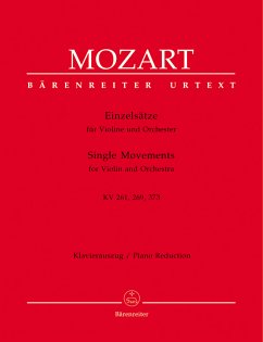 Cover Einzelsätze KV261, KV269 und KV373 für Violine und Orchester für Violine und Klavier