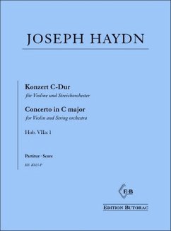 Cover Konzert C-Dur Hob.VIIa:1 für Violine und Streichorchester Partitur