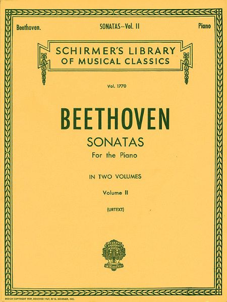 Ludwig van Beethoven, Sonatas For The Piano Volume II Klavier Buch Ludwig van Beethoven, Sonatas For The Piano Volume II Klavier Buch