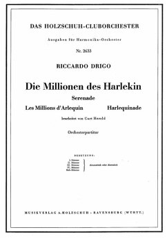 Cover Die Millionen des Harlekins für Akkordeonorchester Partitur